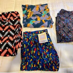 Four(4) NWT/NWOT. tall & curvy LuLaRoe leggings unused smoke/pet free home